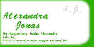 alexandra jonas business card