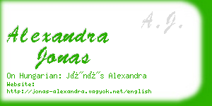 alexandra jonas business card